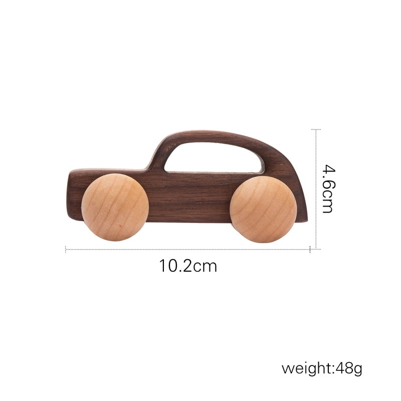 Walnut Wooden Mini Color Car Toy for Kids | Early Learning Building Blocks | Baby Educational Cart | Wooden Educational Toys|Building Toys