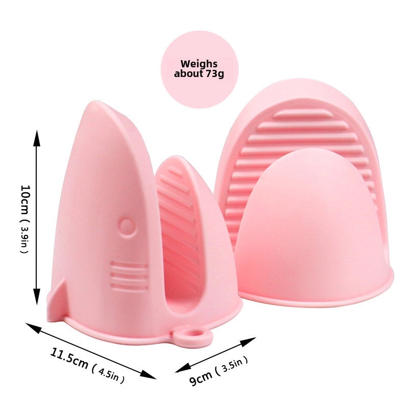 高温耐热鲨鱼硅胶防烫夹|厨房用品和烹饪工具