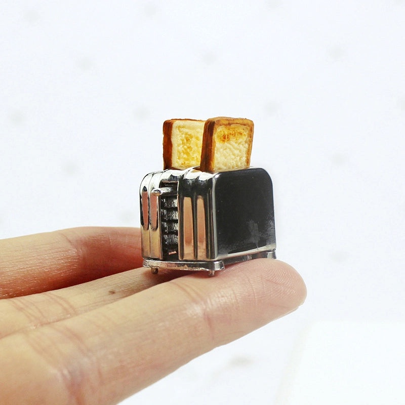 Miniature Breakfast Bread Maker Model for Ob11 Dollhouse Small Cloth Doll Kitchen Accessories Creative Play Scene|Dollhouse Accessories
