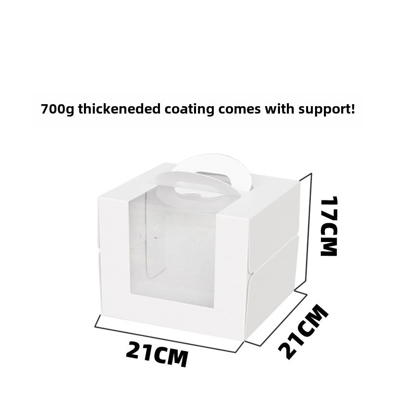 Transparent Window Birthday Cake Box 8 Inch Portable Dessert Packaging | Cake Boxes & Packaging