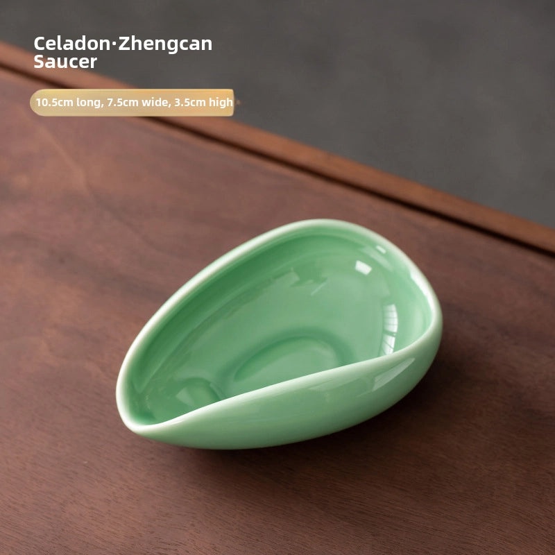 Ceramic Tea Lotus Bean Tray Spare Part for Kung Fu Tea Set Retro Black Celadon White Porcelain Tea Spoon Spatula|Tea Accessories