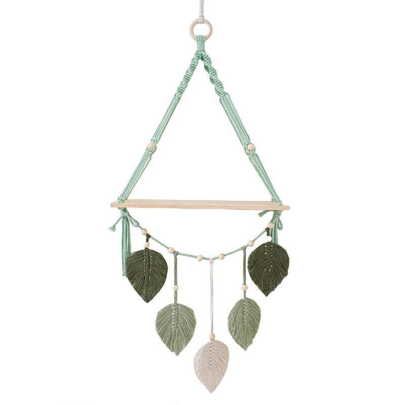 Bohemian Handwoven Cotton Rope Wall Hanging Shelf Storage Rack for Home Decor|Home Decor