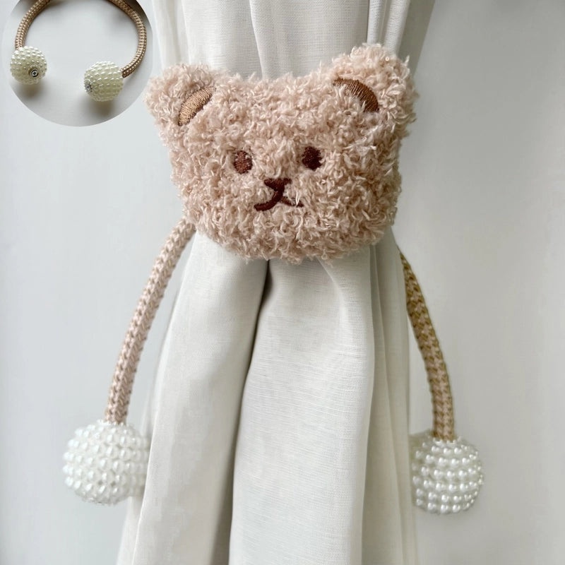 Bear and Flower Polyester Curtain Tieback for Vacation Home | Home Decor Accessories