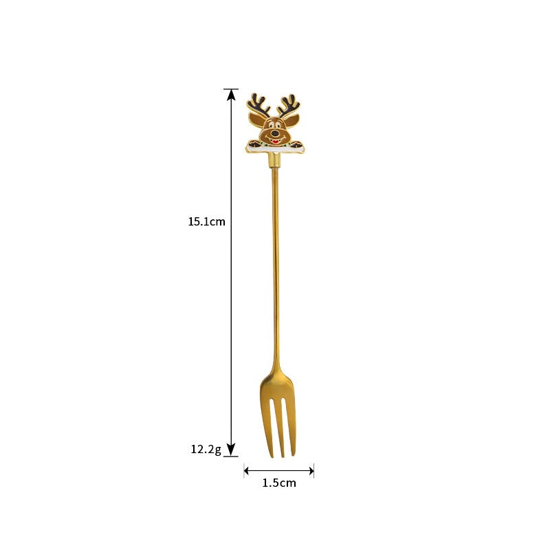 Festive Cartoon Stainless Steel Cutlery Set|Kitchen & Dining