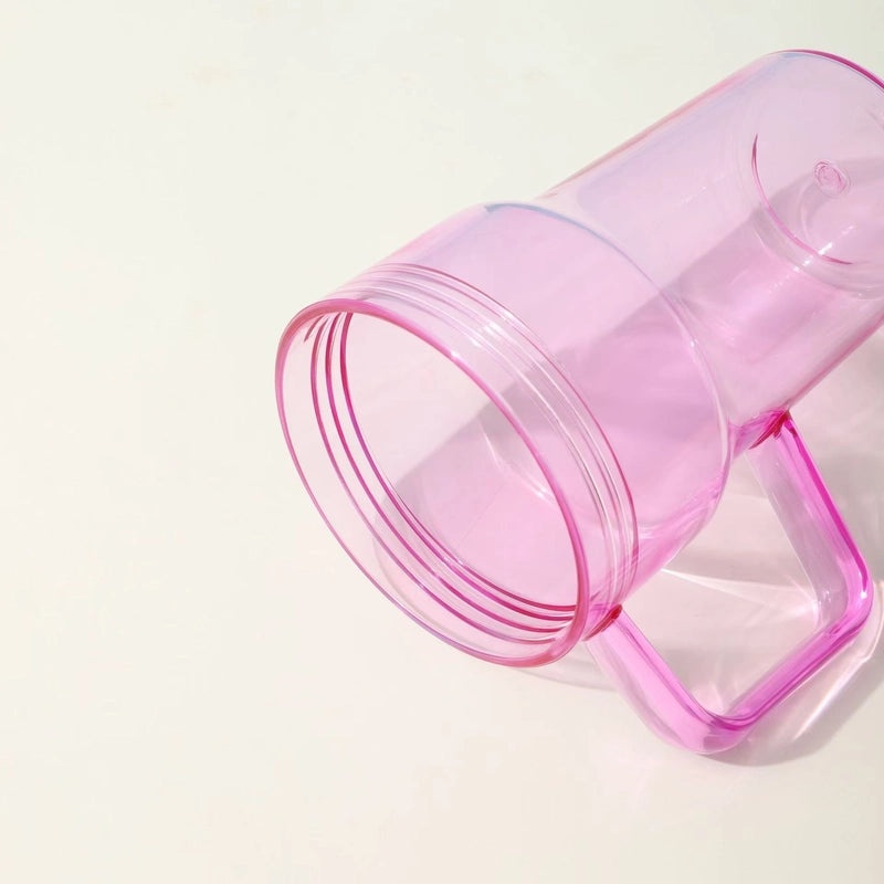 Portable Large Capacity Travel Water Cup with Handle and Straw | Drinkware