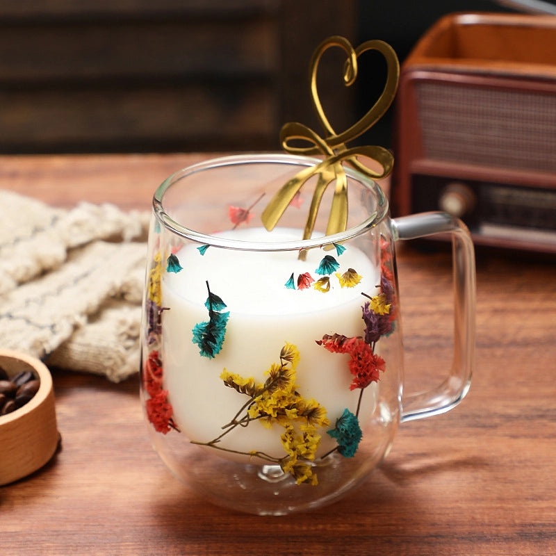 Colorful Borosilicate Glass Water Bottle for Casual Vacation Use 1 Piece | Drinkware & Hydration