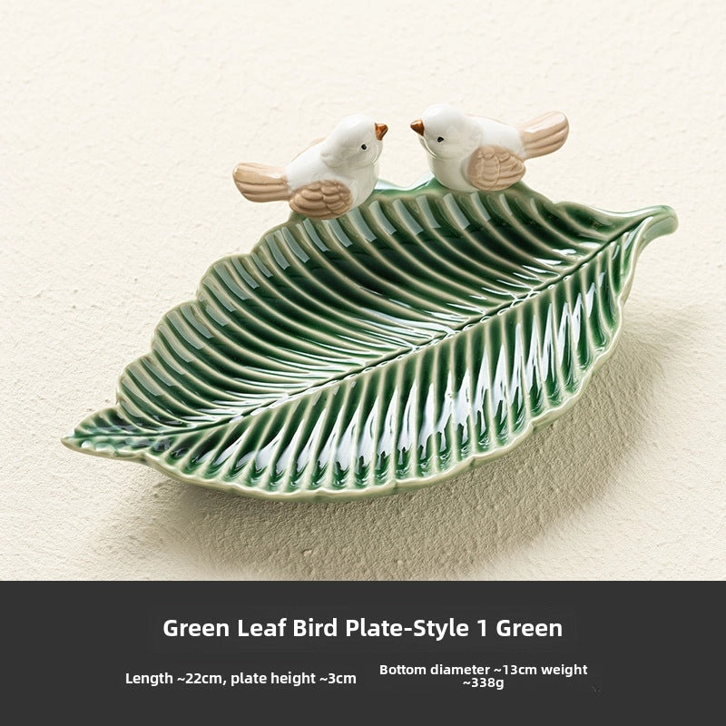 Ceramic Bird Jewelry Tray Cute Dim Sum Plate Creative Storage Rack Soap Dish Light Luxury Organizer|Jewelry Storage & Organization