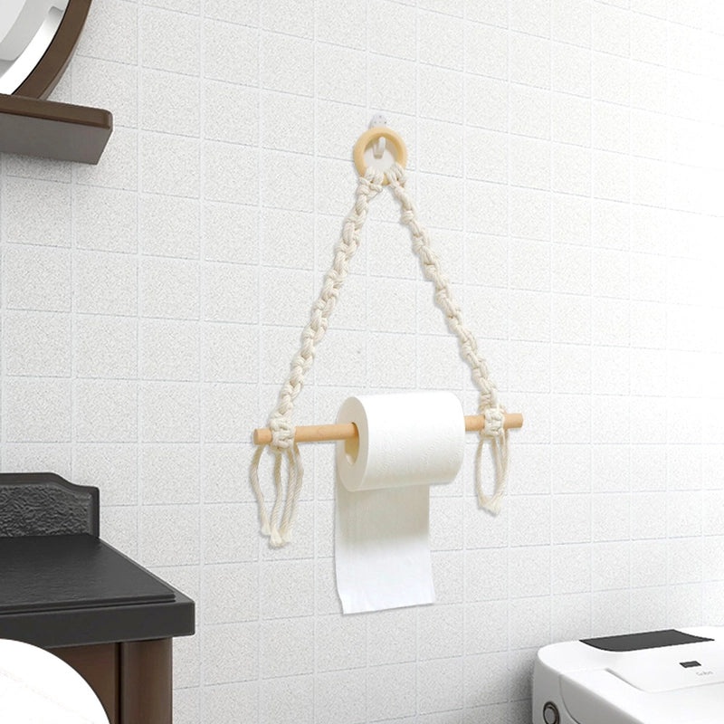 Handmade Cotton Rope Woven Bohemian Toilet Paper Holder Small Tapestry Home Decoration|Home Decor Accessories