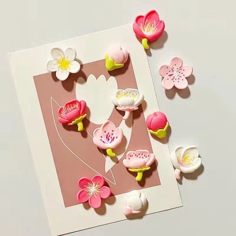 Floral Resin Fridge Magnet Cute Artificial Home Decor|Home & Kitchen Accessories