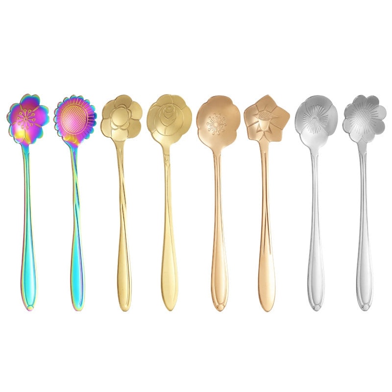 Elegant Floral Stainless Steel Spoon | Kitchen Utensils