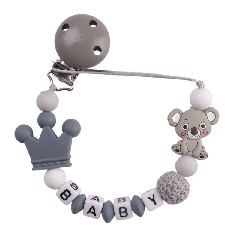 Silicone Koala Pacifier Clip Baby Teether Anti-drop Chain Molar Teething Accessory|Baby Supplies