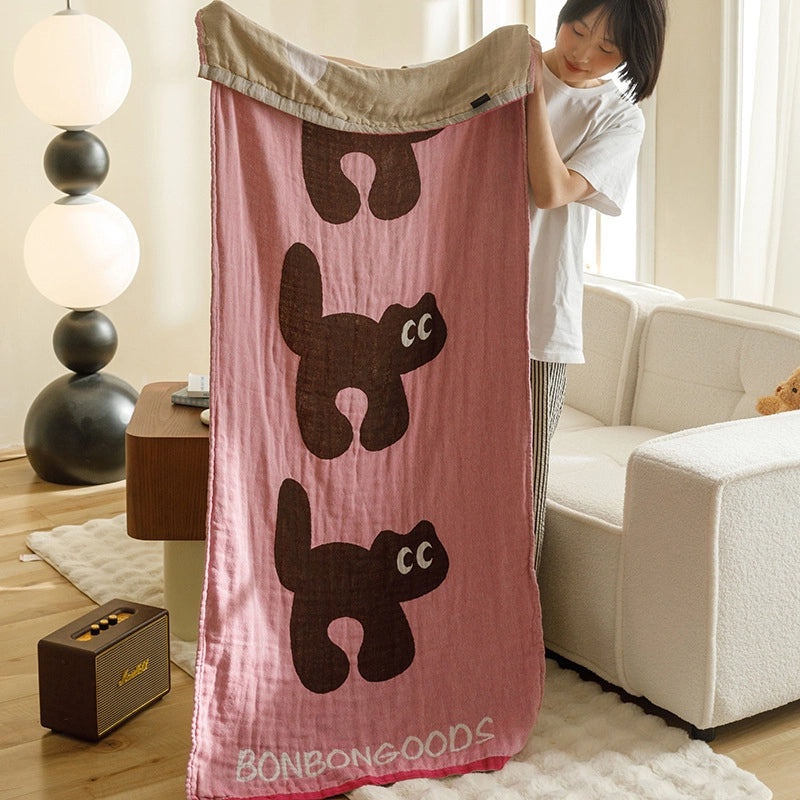 Premium Cotton Gauze Blanket Four-Layer Soft Baby Quilt Multifunctional Bath Towel Sofa Throw|Home Textiles