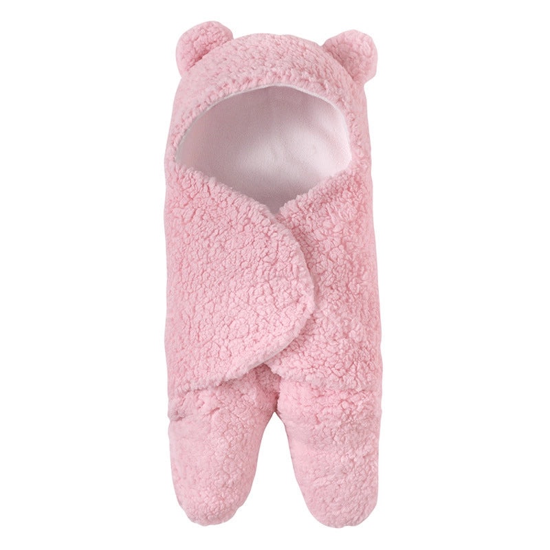 Baby Lamb Plush Sleeping Bag for Newborns Thickened Autumn Winter Swaddle Cover Anti-Scare Soft Infant Sleep Sack|Baby Sleepwear & Swaddles