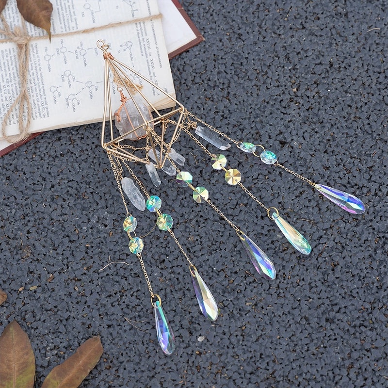 Elegant Geometric Crystal Dreamcatcher Wall Hanging Art|Home Decor