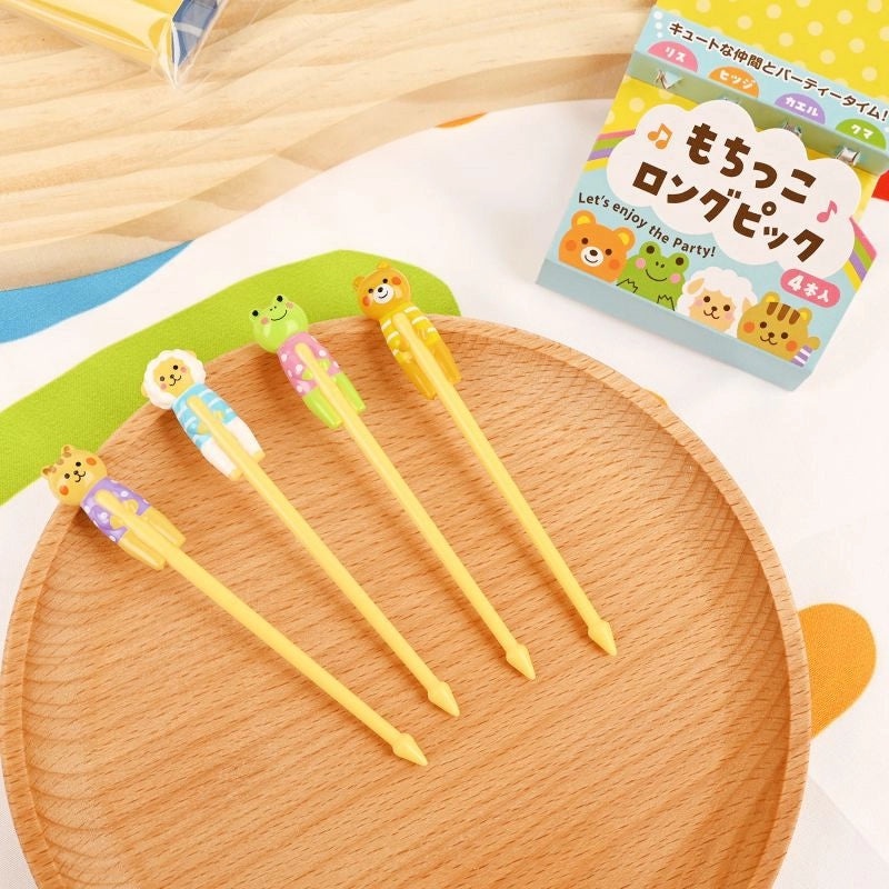 Japanese Resin Kids Fork Set Cute Animal Bread Fruit Design|Children's Tableware
