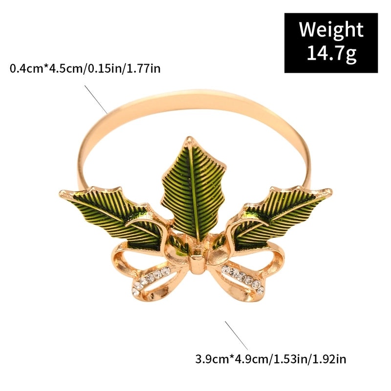 Elegant Christmas Tree Alloy Napkin Ring for Holiday Dining | Holiday Tableware