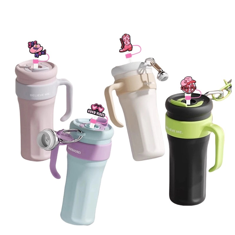 Stylish Letter Silica Gel Straw Cap for Casual and Elegant Look 1 Piece | Drinkware Accessories