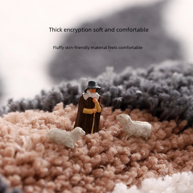 Flocking Non-Slip Water Absorbent Bathroom and Kitchen Mat Simple Living Room Door Rug|Home Decor & Rugs