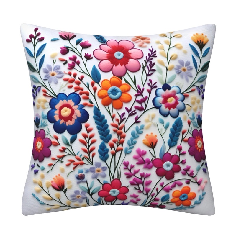 Elegant Minimalist Floral Polyester Pillow Covers for Couch and Sofa Decor|Home Decor & Living Room Accessories