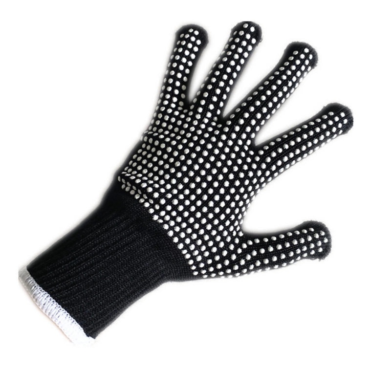 Heat Resistant Hairdressing Gloves with Silicone PVC Beads for Curling Iron and Straightening | Hair Styling Gloves