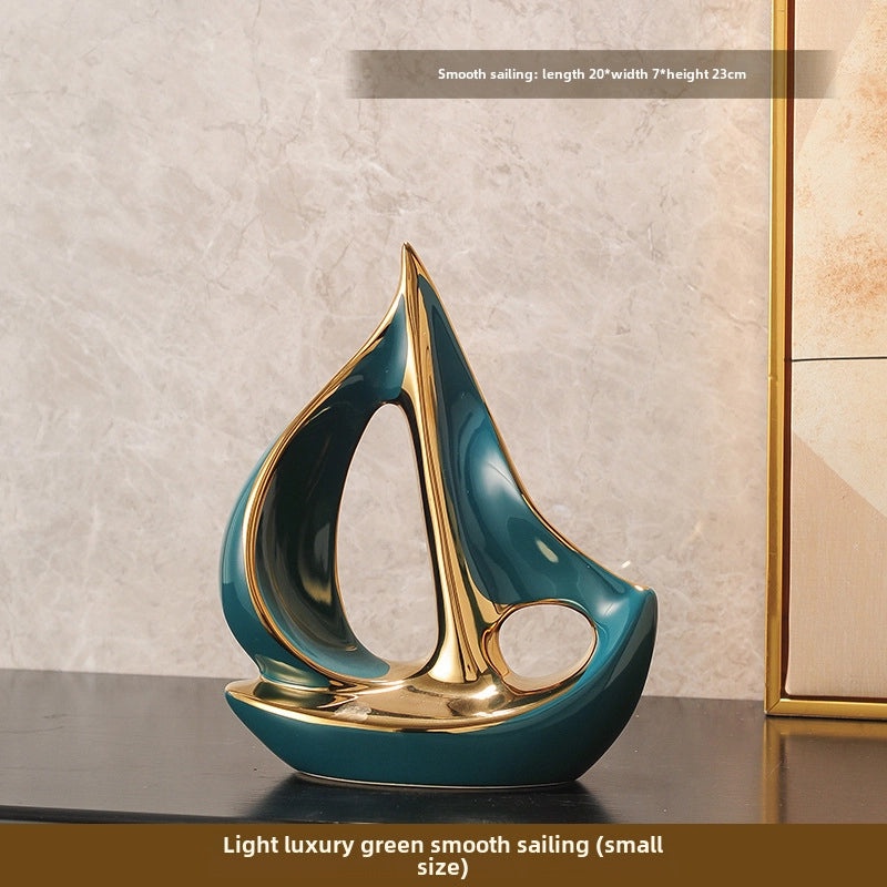 Smooth Sailing Wine Cabinet Decor Set Light Luxury Modern Style High-End Living Room TV Cabinet Office Ornament|Home Decor