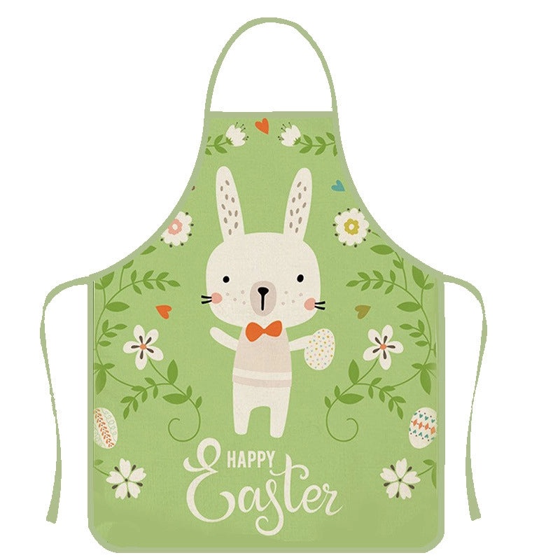Cartoon Style Minimalist Polyester Apron with Heat Resistant Gloves|Kitchen Accessories