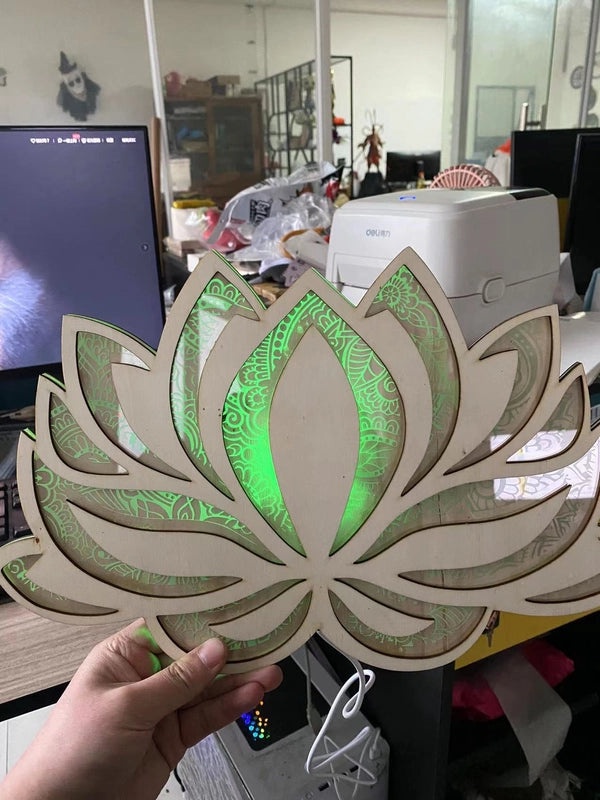 Minimalist Lotus Wood Pendant Lamp | Lighting Accessories