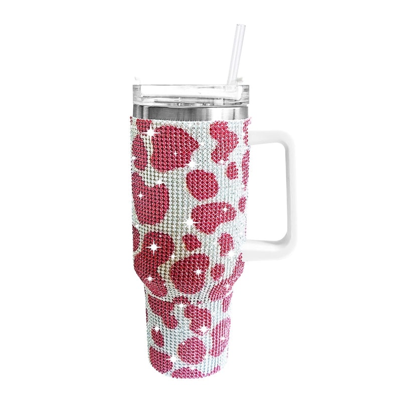 Retro Solid Color Leopard Print Stainless Steel Water Bottle 304 Grade 500ml | Drinkware & Water Bottles