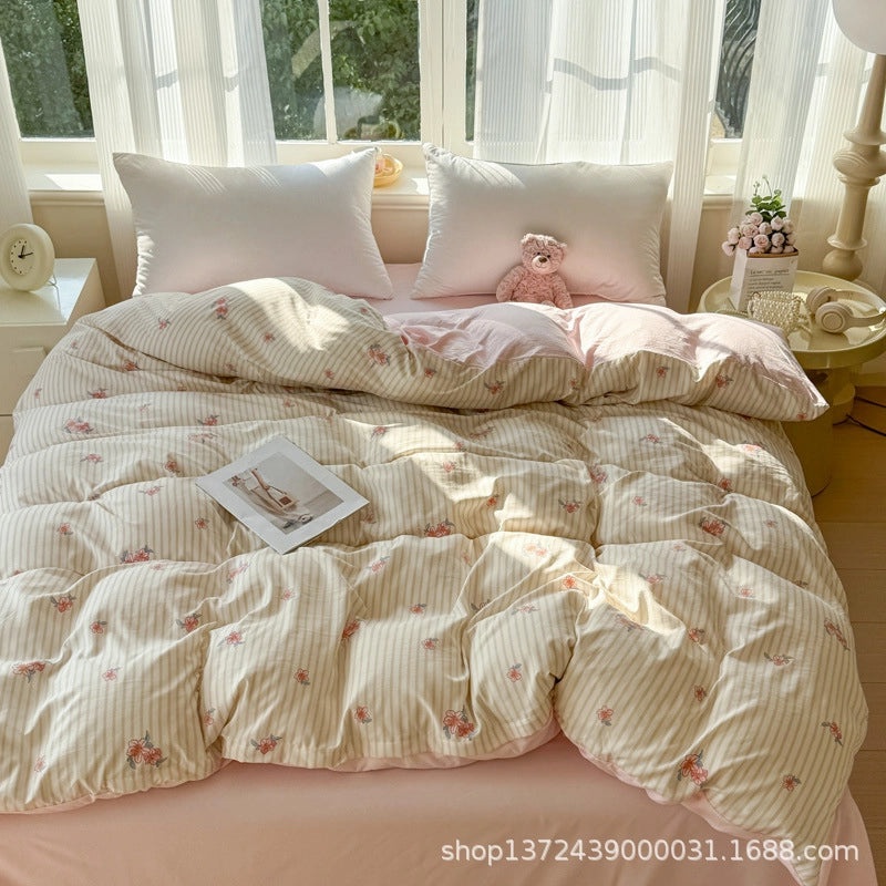 Floral Cotton Knitted Bedding for Couch & Sofa | Home Decor & Bedding