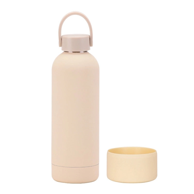 Stylish Solid Color Stainless Steel Water Bottle with Silicone Sleeve 1 Piece|Drinkware & Bottles