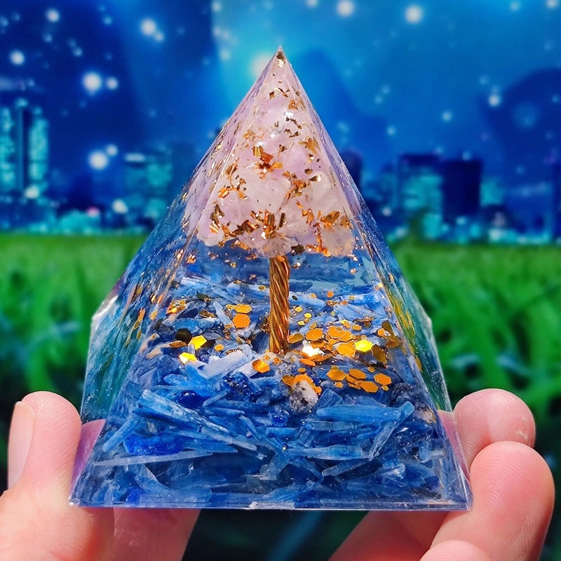 Crystal Ball Gravel Pyramid Resin Crafts Desktop Decoration Unique Station Ornament|Home Decor