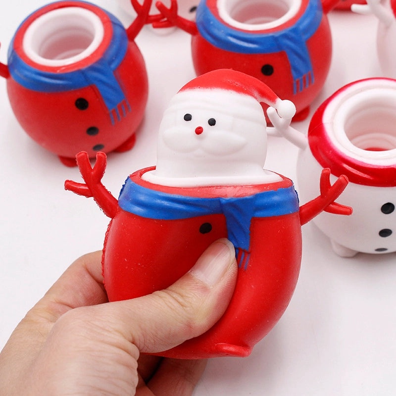 Cute Snowman Christmas Party Favors TPR Cartoon Style|Holiday Decorations & Party Supplies