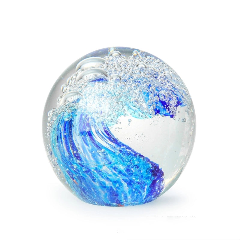 Minimalist Sea Wave Glass Ornament for Casual Decor|Home Decor & Ornaments