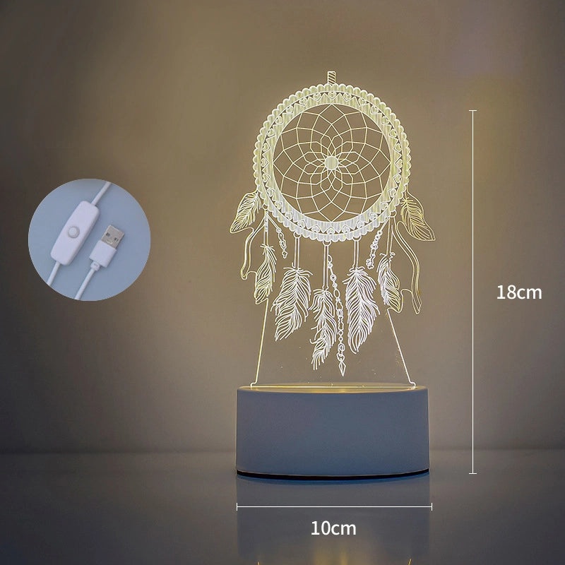 Creative LED Atmosphere Night Light Kids Gift 3D Table Lamp with Custom Logo Lettering|Home Decor & Lighting