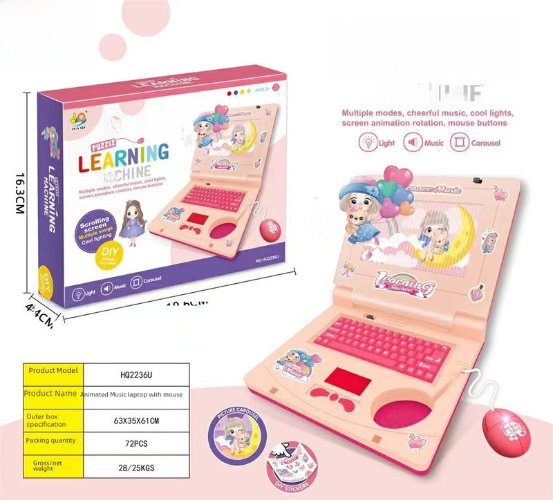English Simulation Notebook with Lights and Music for Kids|Educational Toys and Early Learning Products