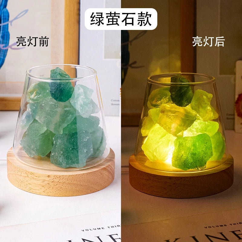 Chinoiserie Style Geometric Crystal Aromatherapy Night Lamp Decorative Lighting Accessories|Home Decor & Lighting