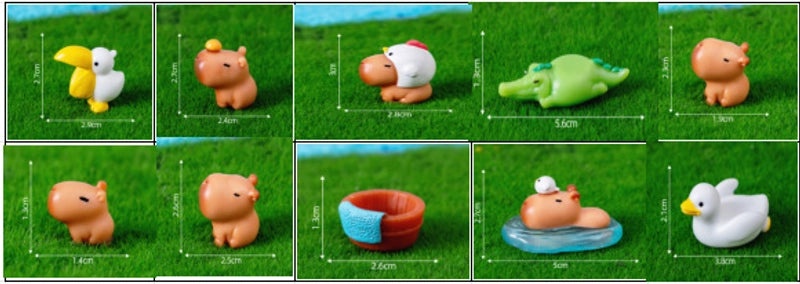 Cute Animal Resin Ornaments Cartoon Style Decorative Figurines for Home Decor|Home Decor & Ornaments