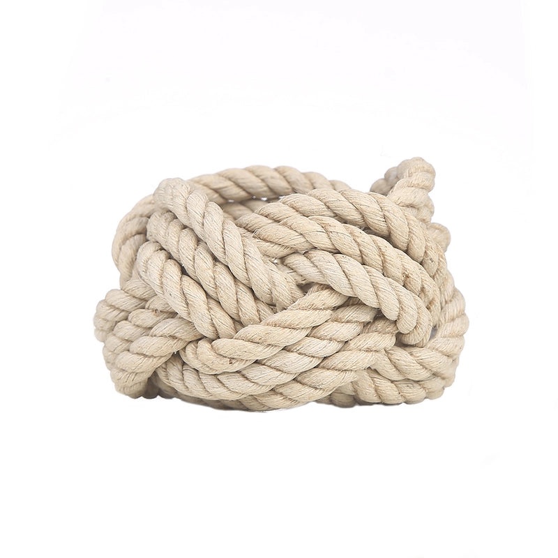Natural Hemp Rope Napkin Rings - Set of 6 Casual Solid Color Holders | Home & Dining Table Accessories
