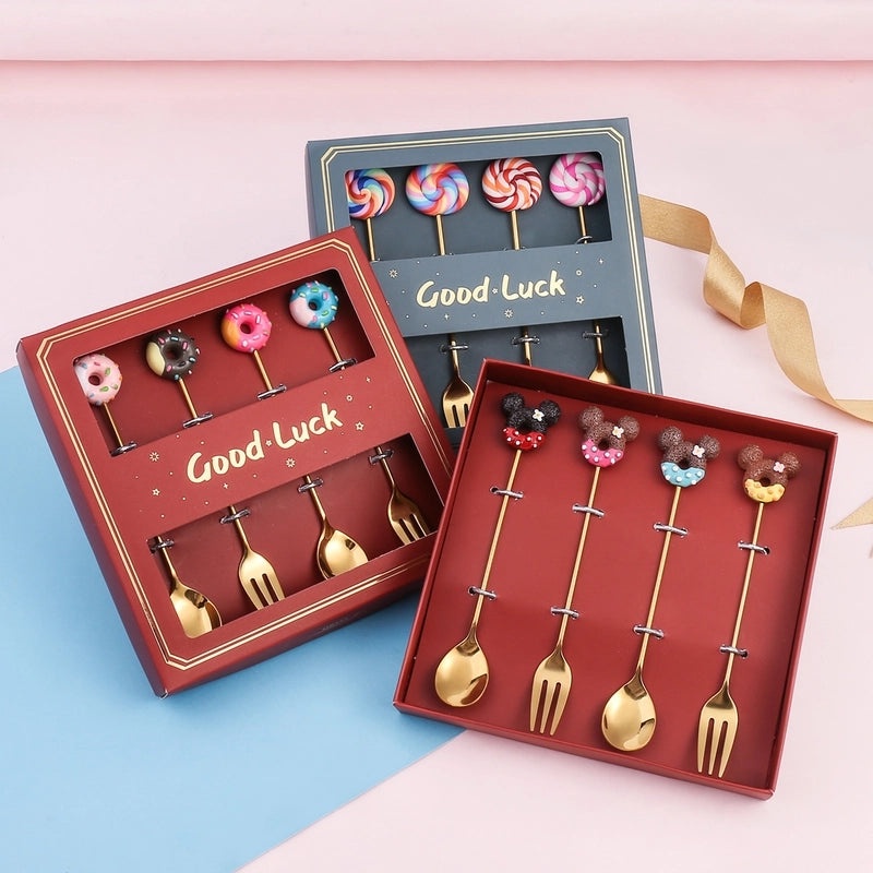 Cartoon-Themed Stainless Steel Tableware Set for Casual Dining | Kitchen & Dining