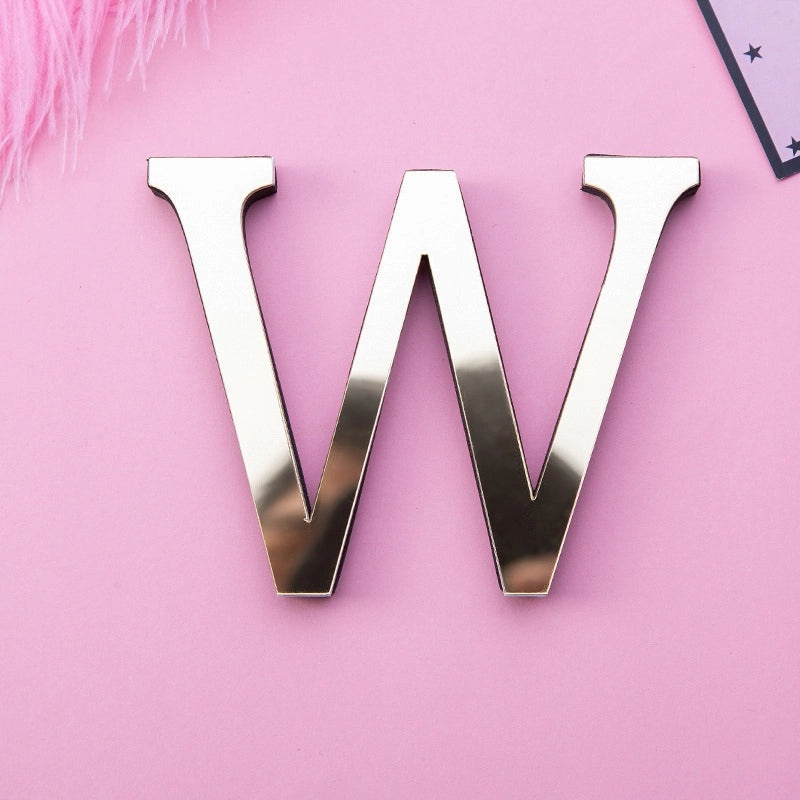 Golden Acrylic Mirror Letters Wall Decal EVA Foam Art Creative Home Decor | Home Decor & Wall Stickers