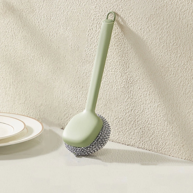 Elegant Solid Color PP Wok Brush for Home Cleaning | Kitchen & Household Supplies