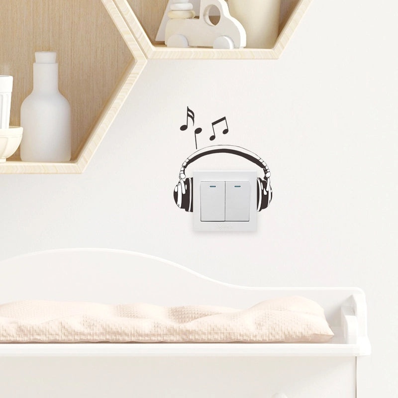 Music-Themed PVC Wall Sticker for Bedroom Decor|Wall Art