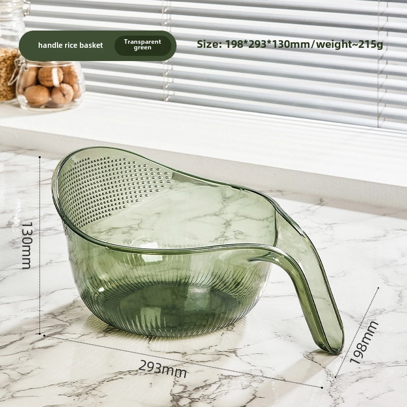 Multi-Use Thickened Acrylic Rice Washing Basket with Drainage Fruit and Vegetable Washing Basin|Kitchen Tools & Gadgets