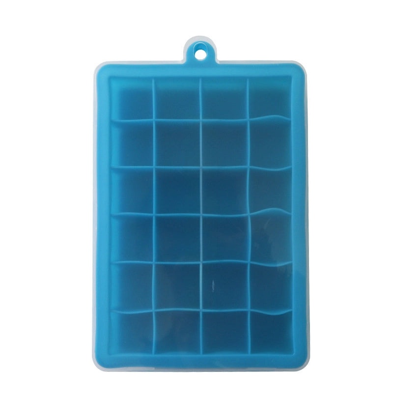 Silicone 24-Square Ice Cube Mold with Lid for Home Use | Kitchen & Dining Accessories