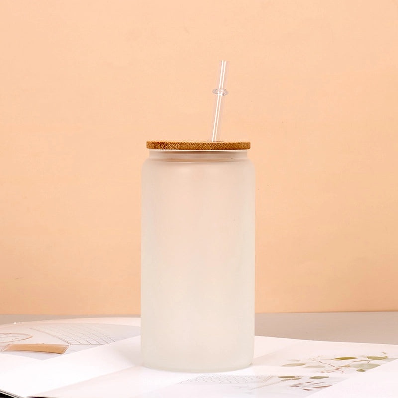Mason Cup with Bamboo Lid and Straw|Outdoor Drinkware