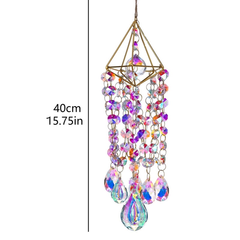 Colorful Minimalist Crystal Suncatcher Wind Chime for Wall Decor|Home Decor