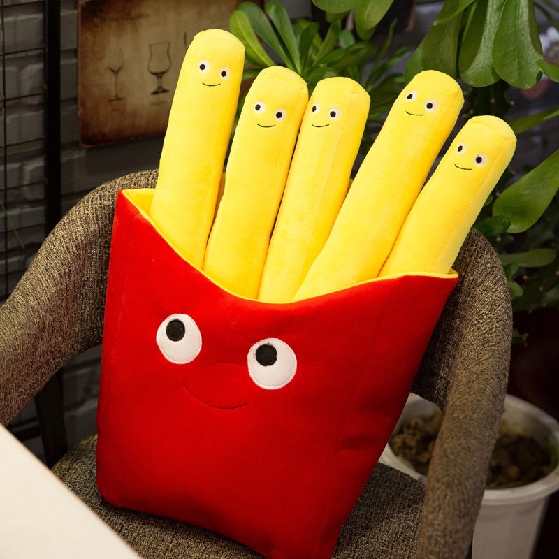 Creative French Fries Plush Pillow Toy Cartoon Burger Cushion Photography Sofa Decor|Home Decor Plush Toys