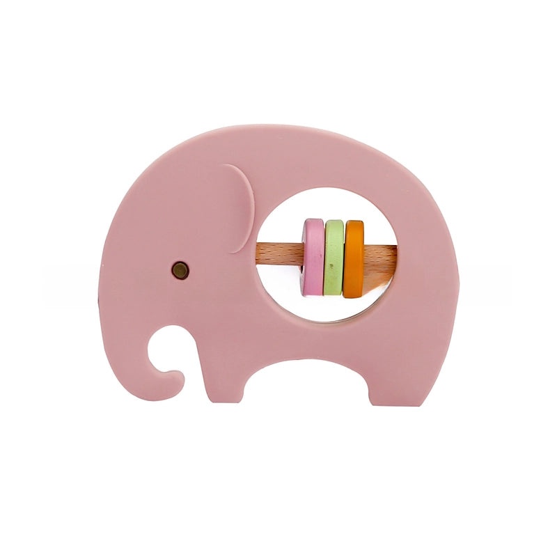 Silicone Koala & Elephant Baby Hand Rattle Teether Soothing Puzzle Bell Gnaw Gum Toy|Baby Toys & Teethers
