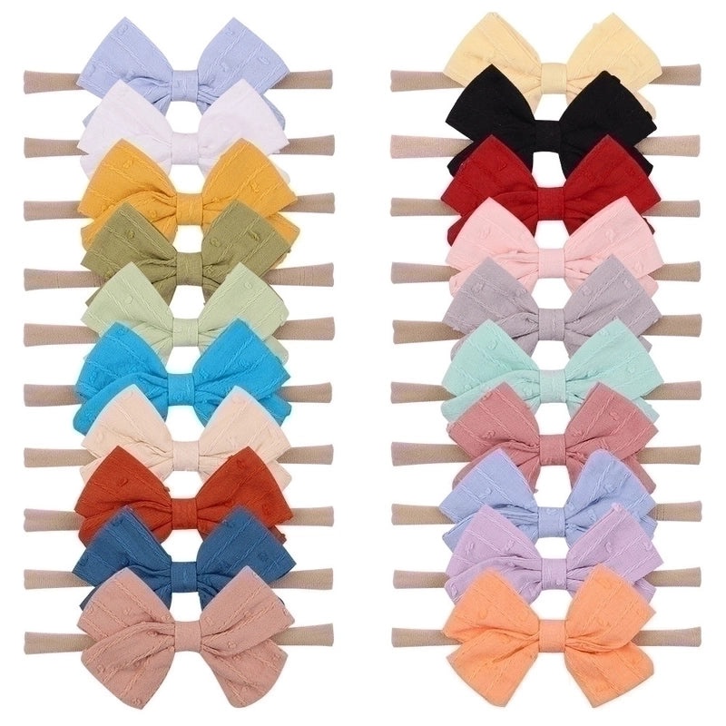 Kids Soft Nylon Bow Headband Candy Colors|Children's Hair Accessories
