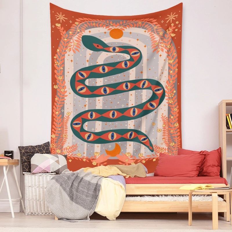 Bohemian Snake Print Decorative Wall Hanging Tapestry | Home Decor